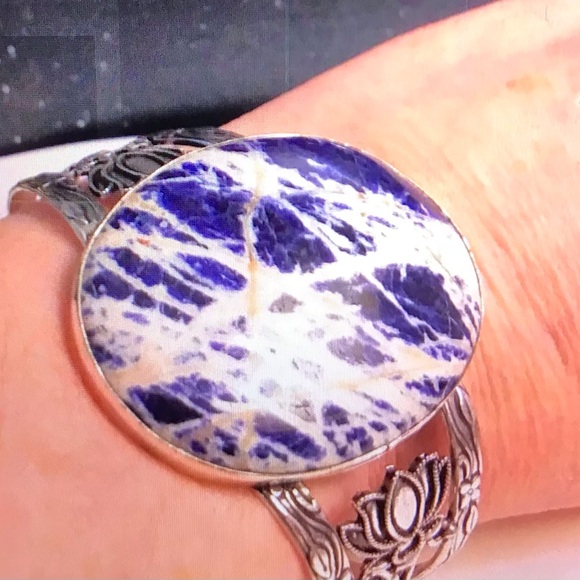 Stampd Jewelry - Sodalite 925 Sterling Silver Cuff Bracelet